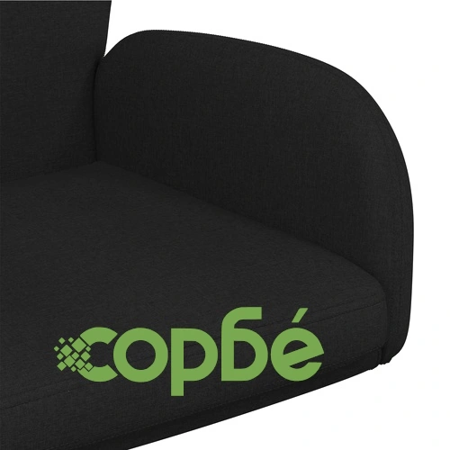 Въртящи се офис столове, 4 броя, текстил, 54 x 58 x 90 см, черни ➤ топ цена ➤ sorbe.bg