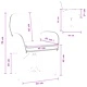 Въртящи се столове за бюро, 6 броя, текстил, 54 x 58 x 90 см, светлосиво