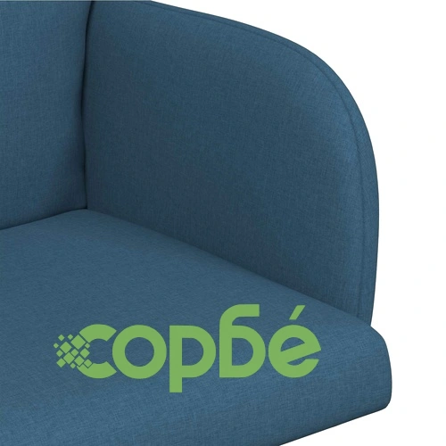 Трапезни столове 6 броя, текстил, синьо, 60 x 56 x 96 см ➤ топ цена ➤ sorbe.bg