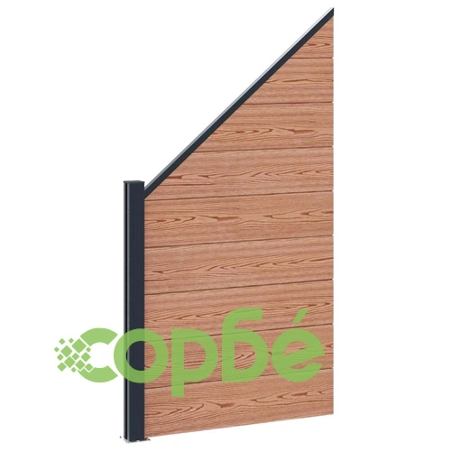 Комплект ограда 10 части, WPC и алуминий, 1657 x 186 см, кафяв ➤ топ цена ➤ sorbe.bg