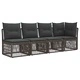 Градински Комплект Софа 11 части, Полиратан, Сиво