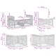 Градински Комплект Диваци от Полиратан, 11 части, Сив и Тъмносив, 55 x 55 x 37 см