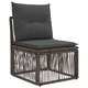 Градински Комплект Диван 12 части, Полиратан, Сиво и Тъмносиво
