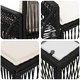 Градински комплект от полиратан, 13 части, черно и кремаво бяло, за 12 души