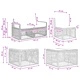 Градински Комплект Диван от Полиратан, 8 части, Черен