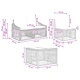 Градински Комплект Диван от Полиратан, 6 части, Сиво
