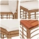 Комплект градински дивани 8 части от полиратан - естествено и кремавобяло