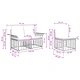 Комплект градински дивани от полиратан 3 части - натурален и кремавобял