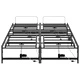 Електрическа регулируема рамка за легло от стомана, Черно, 120 x 200 см