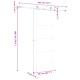Плъзгаща врата Бяло 183 x 202 см Масивна борова дървесина
