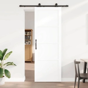 Плъзгаща се врата ORKDAL бяло, масивна борова дървесина, 83 x 232 см