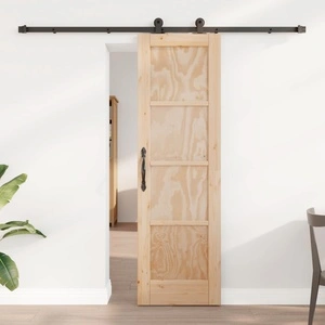 Плъзгаща врата ORKDAL 61 x 198,5 см, масивна борова дървесина, Натурално