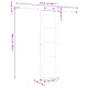 Плъзгаща врата ORKDAL 61 x 198,5 см, масивна борова дървесина, Натурално