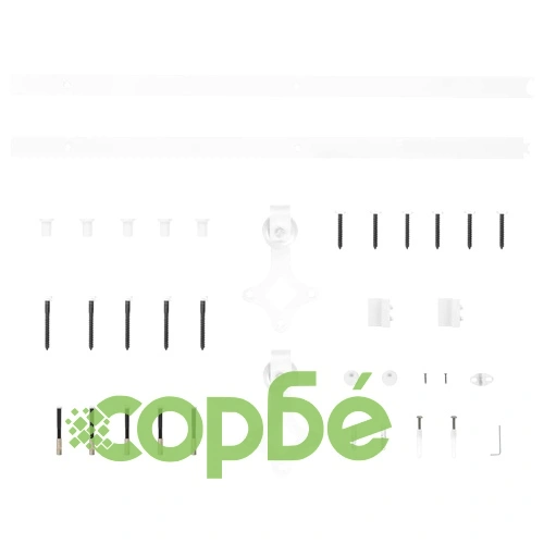 Плъзгаща врата Бяло 83 x 232 см Масивна борова дървесина ➤ топ цена ➤ sorbe.bg