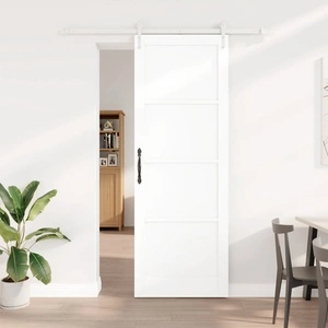 Плъзгаща врата ORKDAL 83 x 232 см, масивна борова дървесина, бяло