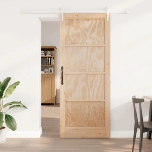 Плъзгаща врата ORKDAL 86 x 211 см, борово дърво, естествено и бяло