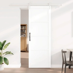 Плъзгаща се врата ORKDAL от масивна борова дървесина, бяла, 83 x 232 см