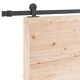 Плъзгаща врата 80 x 208 см, масивна борова дървесина, натурален цвят