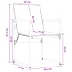 Градински комплект за хранене 5 части - текстилен и стомана, 80 x 80 x 73 см, черен и антрацит