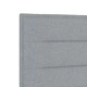 Легло с повдигащ механизъм и матрак, Светлосиво, 200 x 200 см, Текстил