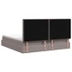 Легло с отоман и матрак, табла Таупе, текстил, 200 x 200 см
