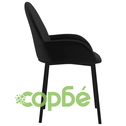 Трапезни столове 2 бр черно кадифе с метална рамка 58x57x78,5 см ➤ топ цена ➤ sorbe.bg