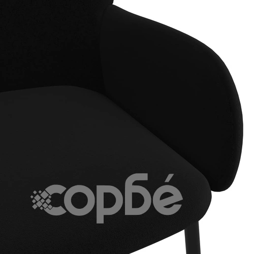 Трапезни столове 2 бр черно кадифе с метална рамка 58x57x78,5 см ➤ топ цена ➤ sorbe.bg