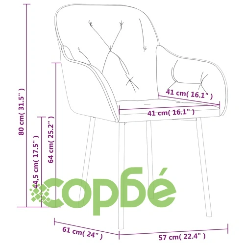 Трапезни столове 2 бр тъмносиво кадифе с метална рамка ➤ топ цена ➤ sorbe.bg