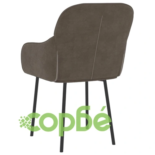Трапезни столове 2 бр тъмносиво кадифе с метална рамка ➤ топ цена ➤ sorbe.bg