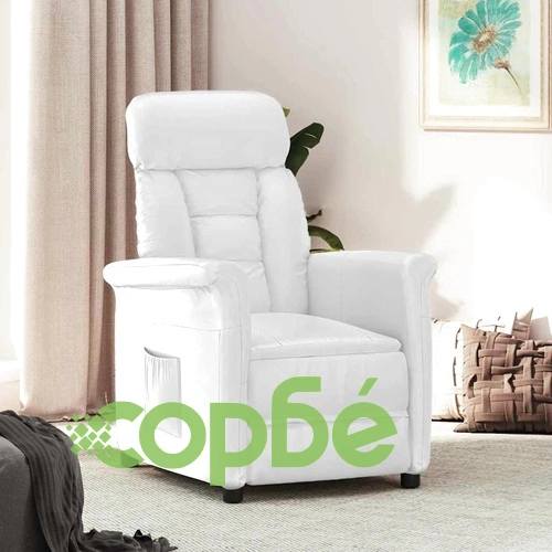 Ергономична Лежанка с Механизъм от Изкуствена Кожа, Крем, 71 x 96 x 96 см ➤ топ цена ➤ sorbe.bg