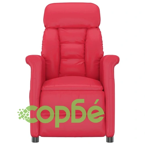 Лежанка с механизъм от Червена Изкуствена кожа 71 x 96 x 96 см ➤ топ цена ➤ sorbe.bg