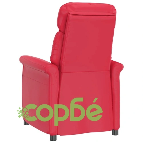 Лежанка с механизъм от Червена Изкуствена кожа 71 x 96 x 96 см ➤ топ цена ➤ sorbe.bg