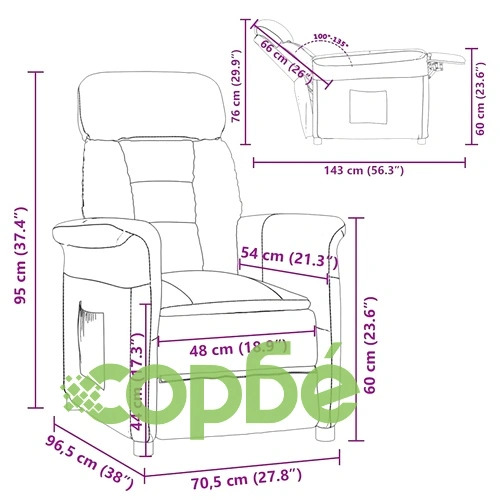 Лежанка с механизъм от Червена Изкуствена кожа 71 x 96 x 96 см ➤ топ цена ➤ sorbe.bg