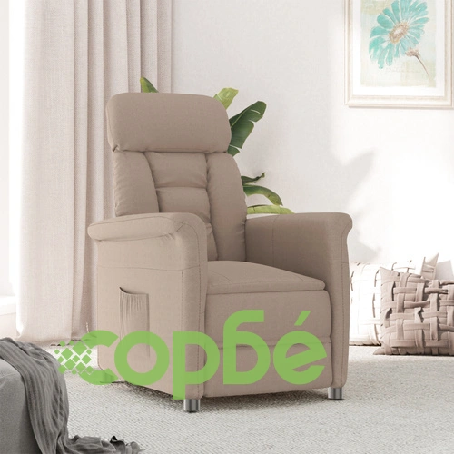 Реклайнер Таупе от Микрофибърна тъкан 70.5 x 96.5 x 95 см ➤ топ цена ➤ sorbe.bg