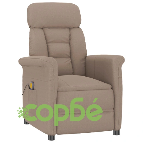 Масажен стол Таупе от микрофибър с размери 70.5 x 96.5 x 95 см ➤ топ цена ➤ sorbe.bg