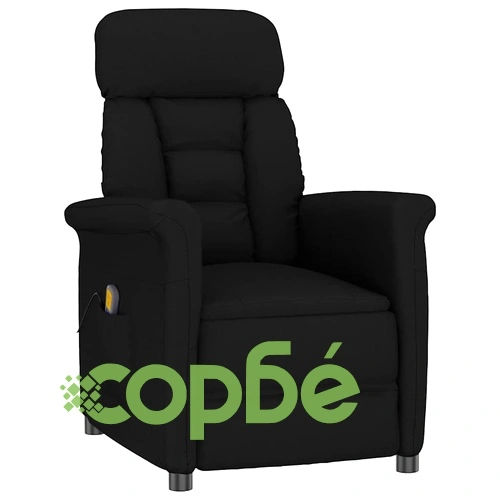 Масажен стол с отопление 70.5 x 96.5 x 95 см Черна изкуствена кожа ➤ топ цена ➤ sorbe.bg