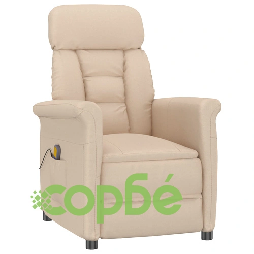 Масажен стол от микрофибър в кремав цвят с размери 70.5 x 96.5 x 95 см ➤ топ цена ➤ sorbe.bg