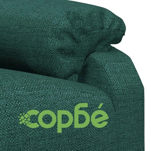 Масажен стол с функция за вибрация, тъмнозелен текстил, с 3 позиции на наклон ➤ топ цена ➤ sorbe.bg