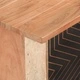 ТВ шкаф от масивно акациево дърво 112x30x40 см, черен