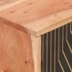 Елегантен сайдборд от масивно акациево дърво, 60x35x74 см, черен