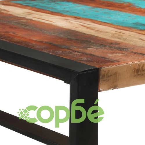 Бар маса от регенерирано масивно дърво, 175x90x110 см, индустриален дизайн ➤ топ цена ➤ sorbe.bg