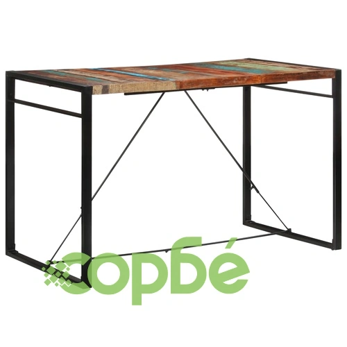 Бар маса от регенерирано масивно дърво, 175x90x110 см, индустриален дизайн ➤ топ цена ➤ sorbe.bg