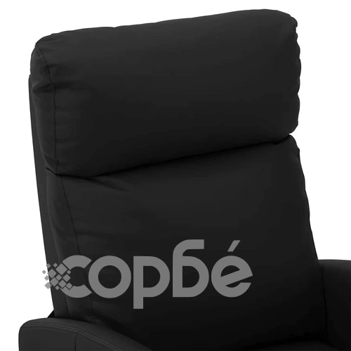 Разтегателен стол от черна изкуствена кожа 65 x 97 x 104.5 см ➤ топ цена ➤ sorbe.bg