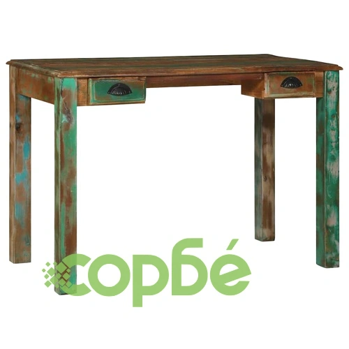 Бюро от масивна регенерирана дървесина 112x55x76 см кафяво ➤ топ цена ➤ sorbe.bg