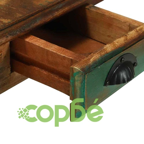 Бюро от масивна регенерирана дървесина 112x55x76 см кафяво ➤ топ цена ➤ sorbe.bg