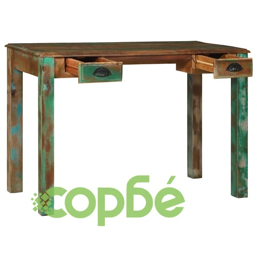 Бюро от масивна регенерирана дървесина 112x55x76 см кафяво ➤ топ цена ➤ sorbe.bg