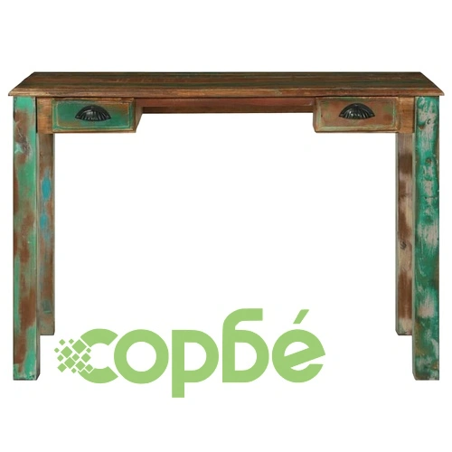 Бюро от масивна регенерирана дървесина 112x55x76 см кафяво ➤ топ цена ➤ sorbe.bg