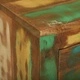 Шкаф с 3 чекмеджета 80x30x65 см масивна регенерирана дървесина кафяв