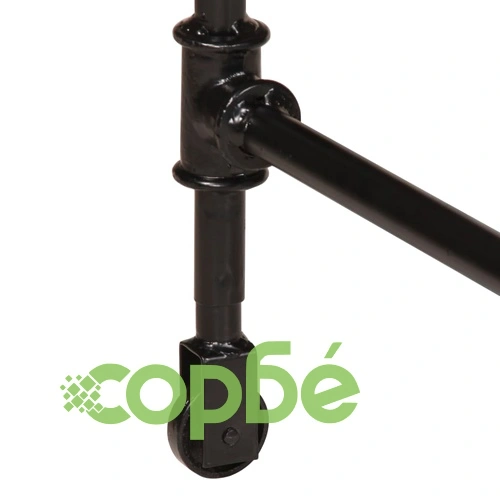 Трапезна маса от регенериран масив с метални крака, 220x90x77 см ➤ топ цена ➤ sorbe.bg