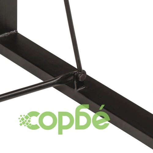 Бар маса от регенерирано масивно дърво, 60x55x110 см, с метална рамка ➤ топ цена ➤ sorbe.bg